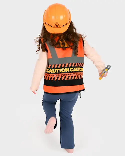 CONSTRUCTION WORKER VEST w HAT