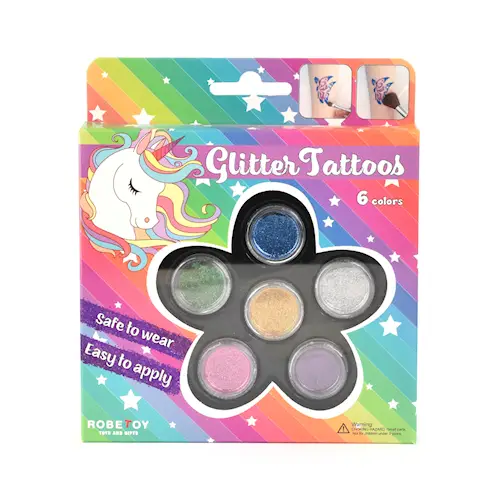 TATTOO GLITTER KIT 6 colors