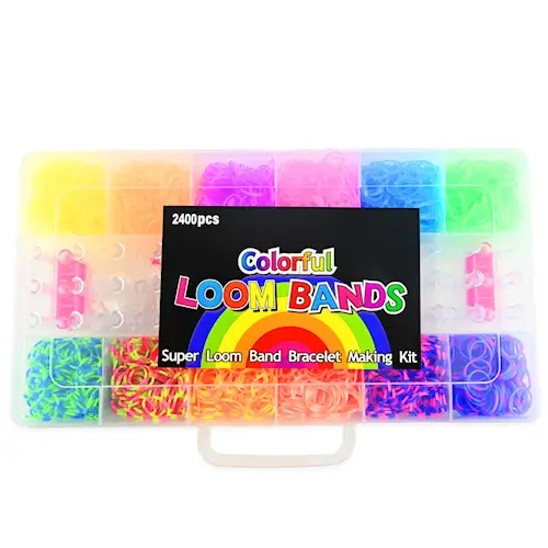 LOOM BANDS w TOOLS DIY 2400pcs