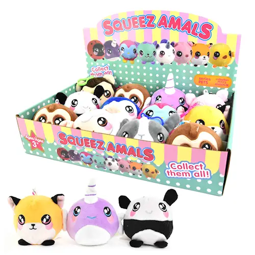SQUEEZE PLUSH ANIMALS