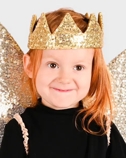 CROWN GOLD SEQUIN adj