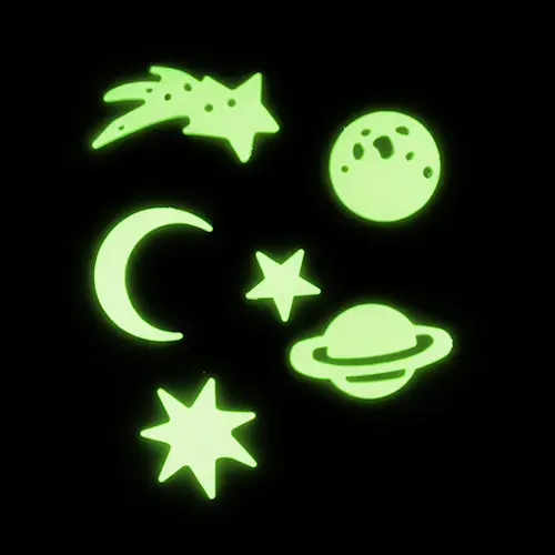 GLOW IN THE DARK SPACE STICKERS
