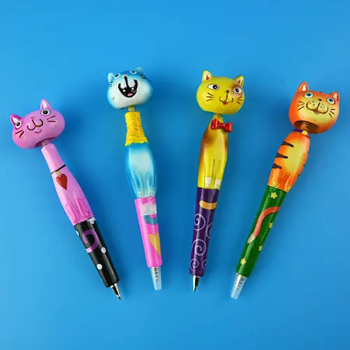 PEN BOBBLE HEAD CAT