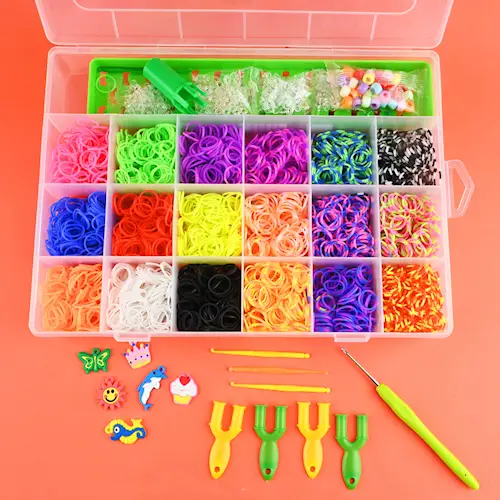 LOOM BANDS w TOOLS DIY 4800pcs