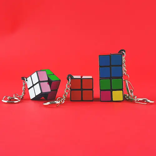 KEYRING CUBE RECYCLED 2x2