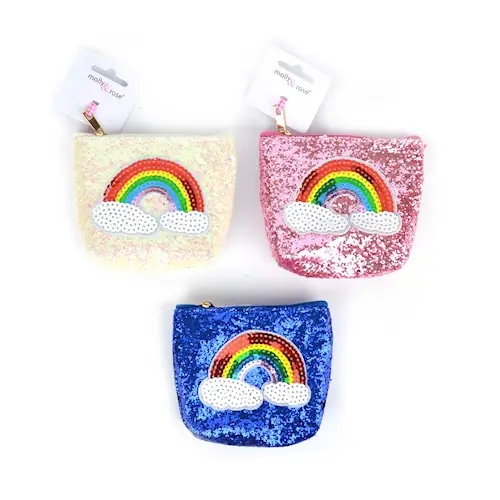 PURSE SEQUIN RAINBOW w ZIP