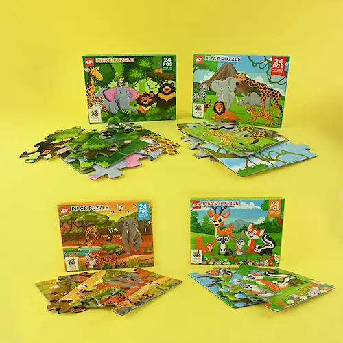 PUZZLE WILD ANIMALS 24pcs