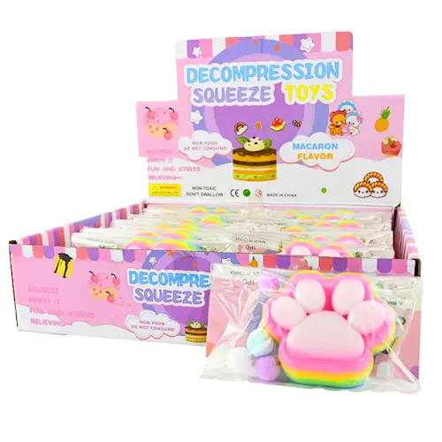 SQUISHY CAT PAW 70G RAINBOW