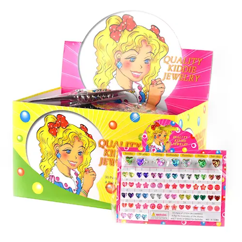 RING SET HEART 7 DAYS + EAR STICKERS adj