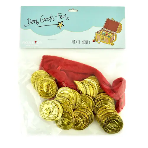PIRATE MONEY IN BAG 37+1pcs