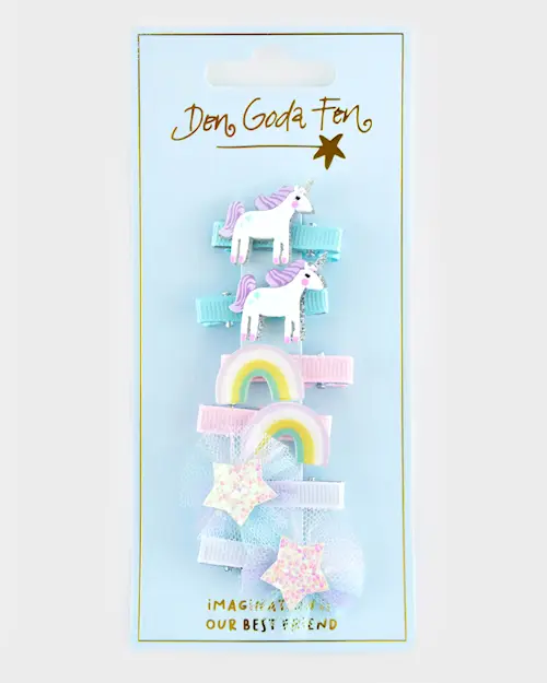 HAIR CLIP UNICORN MIX 6pcs