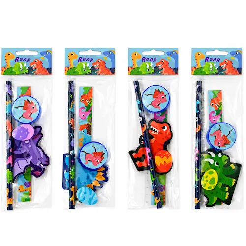 STATIONARY SET DINOSAUR 5pcs
