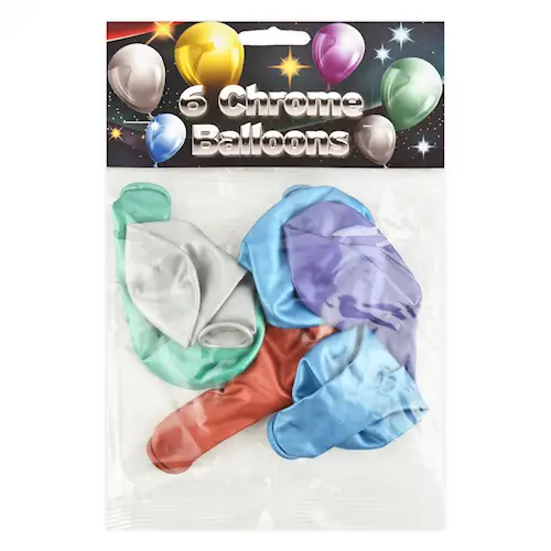 BALLOONS CHROME 6pcs