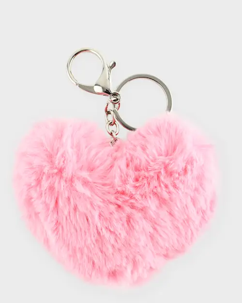 KEYRING FLUFFY HEART