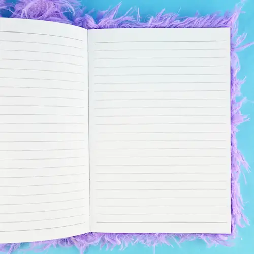 NOTEBOOK FLUFFY PURPLE MONSTER A5