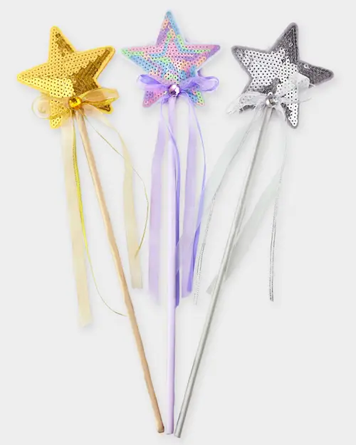 WAND FAIRY w SEQUINS LIGHT MULTI